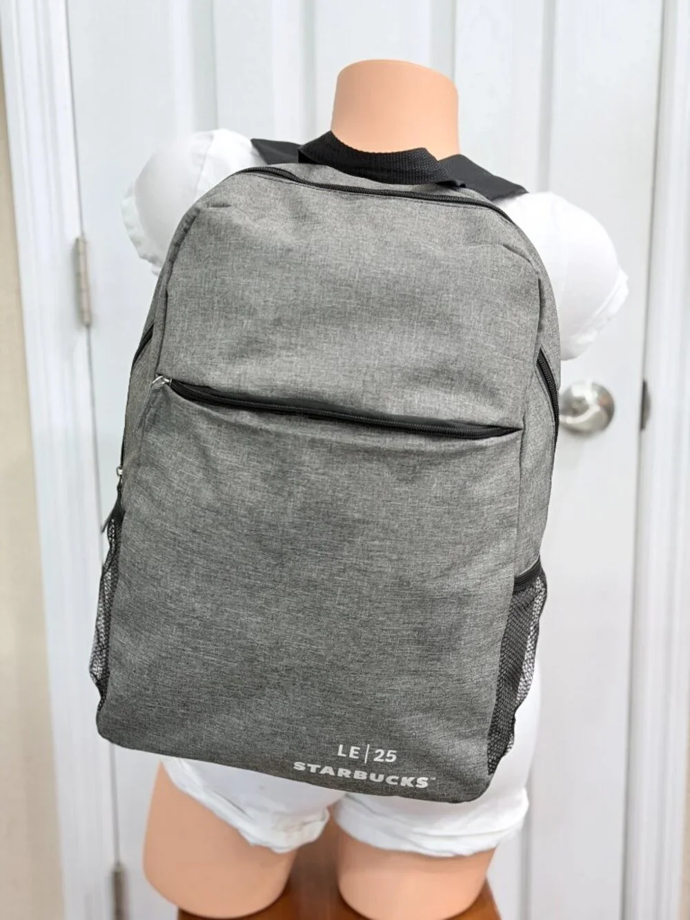Starbucks LE 25 Limited Edition Gray Backpack Laptop Travel School Book Bag EUC